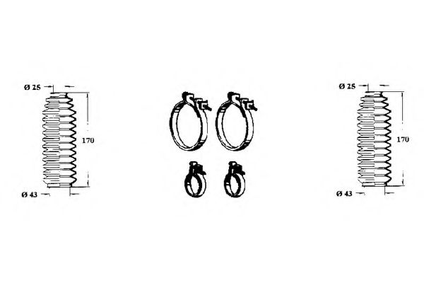 Комплект пылника, рулевое управление OCAP 0902871
