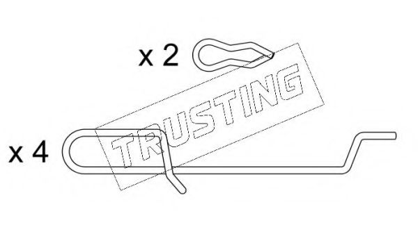 Комплектующие, колодки дискового тормоза TRUSTING KIT.004