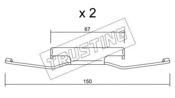 Комплектующие, колодки дискового тормоза TRUSTING KIT.097