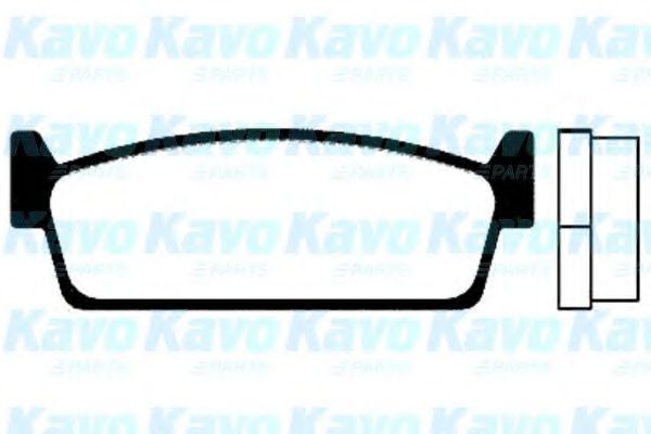 Комплект тормозных колодок, дисковый тормоз KAVO PARTS BP-6544