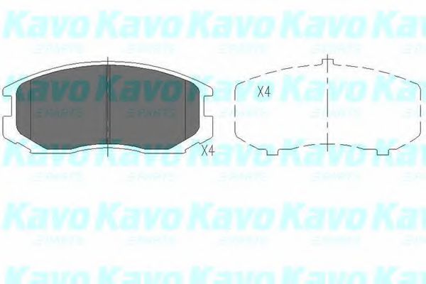 Комплект тормозных колодок, дисковый тормоз KAVO PARTS KBP-5505