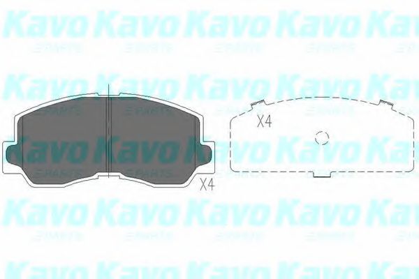 Комплект тормозных колодок, дисковый тормоз KAVO PARTS KBP-5532