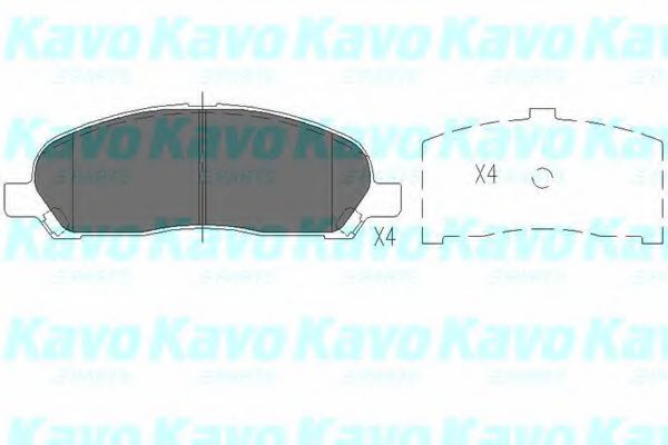Комплект тормозных колодок, дисковый тормоз KAVO PARTS KBP-5540