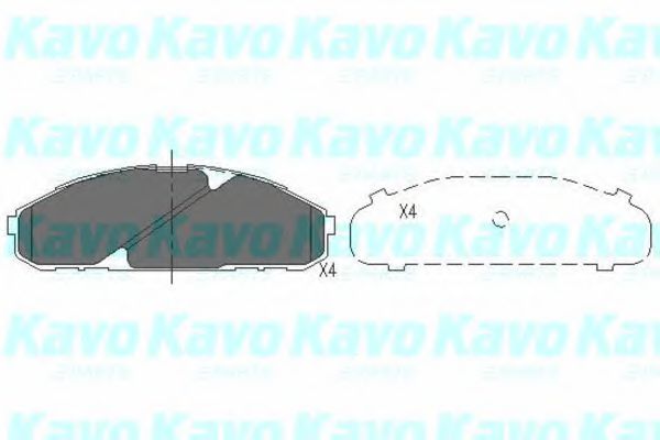 Комплект тормозных колодок, дисковый тормоз KAVO PARTS KBP-6538