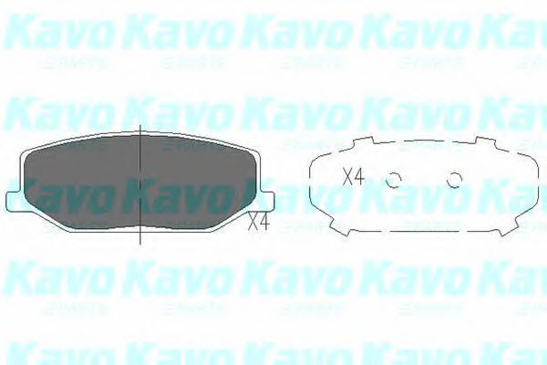 Комплект тормозных колодок, дисковый тормоз KAVO PARTS KBP-8502