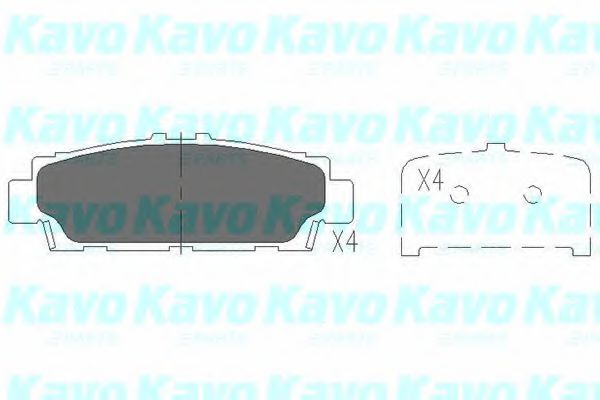 Комплект тормозных колодок, дисковый тормоз KAVO PARTS KBP-9060