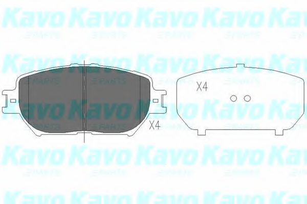 Комплект тормозных колодок, дисковый тормоз KAVO PARTS KBP-9070