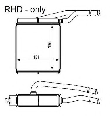 Теплообменник, отопление салона NRF 54226