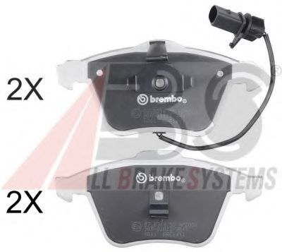 Комплект тормозных колодок, дисковый тормоз A.B.S. 37425S