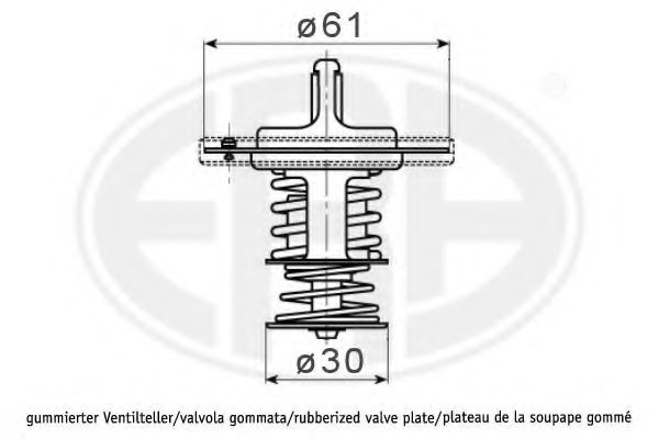 Термостат, охлаждающая жидкость ERA 350370