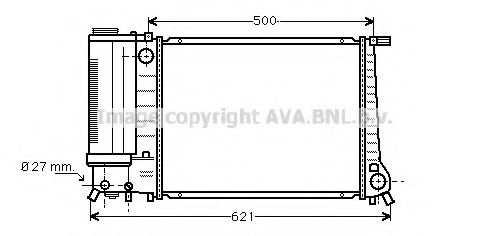 Радиатор, охлаждение двигателя AVA QUALITY COOLING BW2135