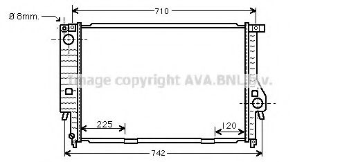 Радиатор, охлаждение двигателя AVA QUALITY COOLING BW2159