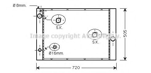 Радиатор, охлаждение двигателя AVA QUALITY COOLING BW2236