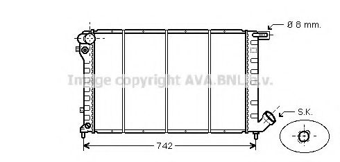 Радиатор, охлаждение двигателя AVA QUALITY COOLING CN2138