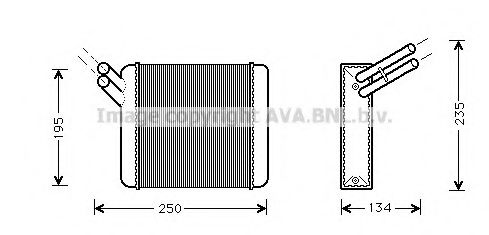 Теплообменник, отопление салона AVA QUALITY COOLING CN6026