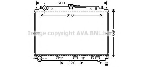 Радиатор, охлаждение двигателя AVA QUALITY COOLING DNA2296