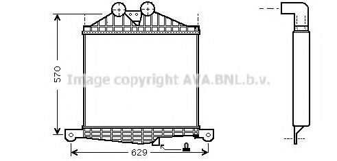 Интеркулер AVA QUALITY COOLING ME4185