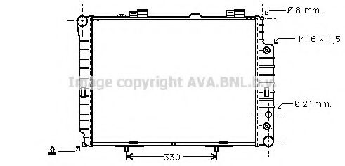 Радиатор, охлаждение двигателя AVA QUALITY COOLING MSA2214