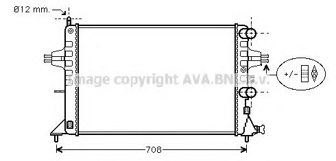 Радиатор, охлаждение двигателя AVA QUALITY COOLING OLA2255