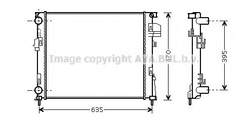 Радиатор, охлаждение двигателя AVA QUALITY COOLING RT2303