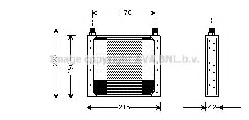 масляный радиатор, двигательное масло AVA QUALITY COOLING RT3146