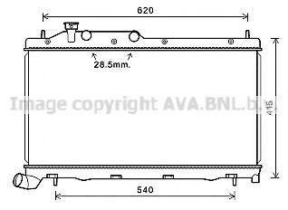 Радиатор, охлаждение двигателя AVA QUALITY COOLING SU2105