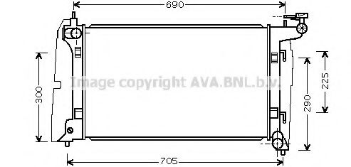 Радиатор, охлаждение двигателя AVA QUALITY COOLING TO2323