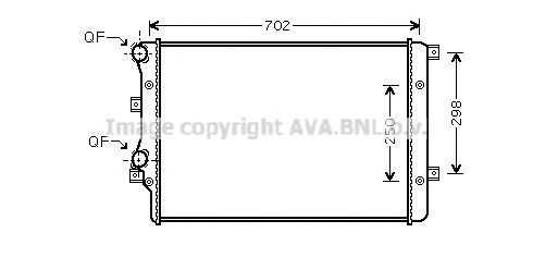 Радиатор, охлаждение двигателя AVA QUALITY COOLING VW2206