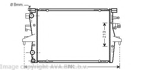 Радиатор, охлаждение двигателя AVA QUALITY COOLING VW2230