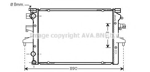 Радиатор, охлаждение двигателя AVA QUALITY COOLING VWA2231