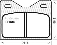 Комплект тормозных колодок, дисковый тормоз MGA 57