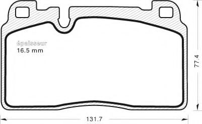 Комплект тормозных колодок, дисковый тормоз MGA 1121