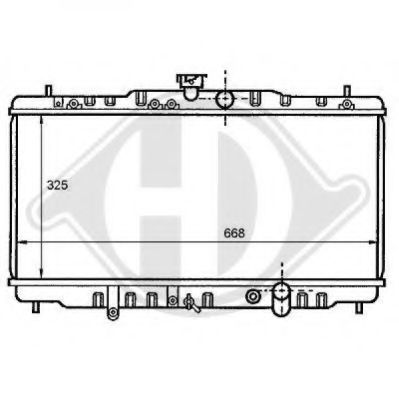 Радиатор, охлаждение двигателя DIEDERICHS 8111116