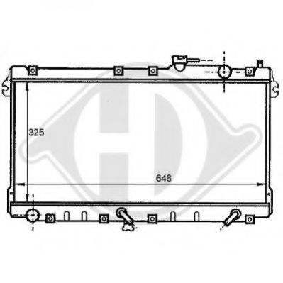 Радиатор, охлаждение двигателя DIEDERICHS 8120140