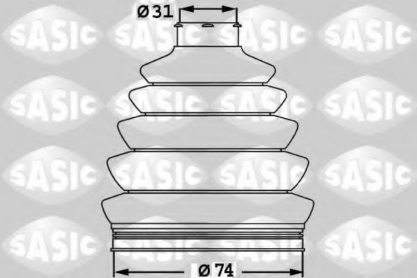 Комплект пылника, приводной вал SASIC 1900017