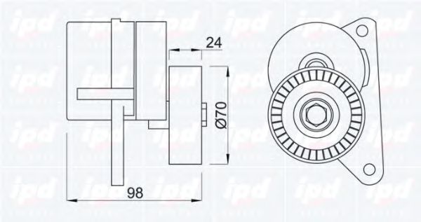 Натяжная планка, поликлиновой ремень IPD 100296