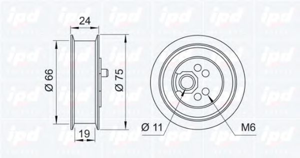Натяжной ролик, ремень ГРМ IPD 140111