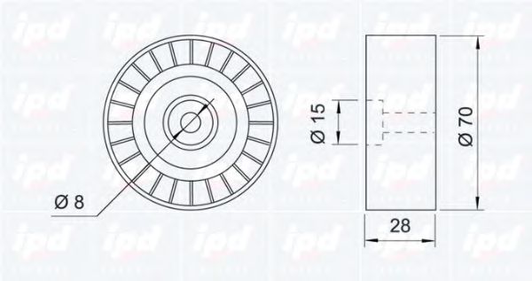 Паразитный / ведущий ролик, поликлиновой ремень IPD 153089