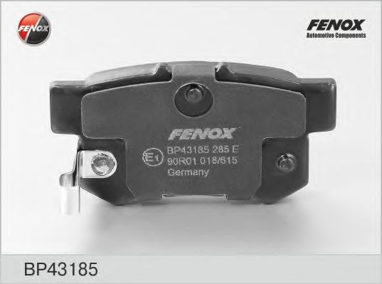 Комплект тормозных колодок, дисковый тормоз FENOX BP43185
