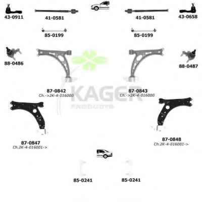 Подвеска колеса KAGER 800268