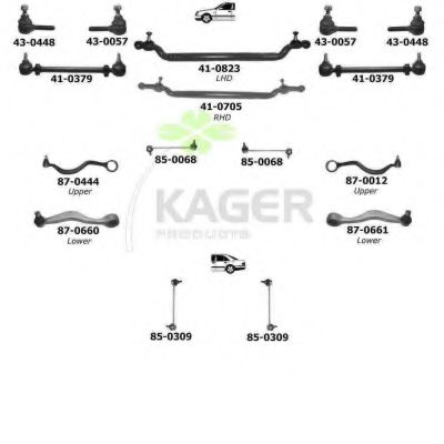 Подвеска колеса KAGER 800457