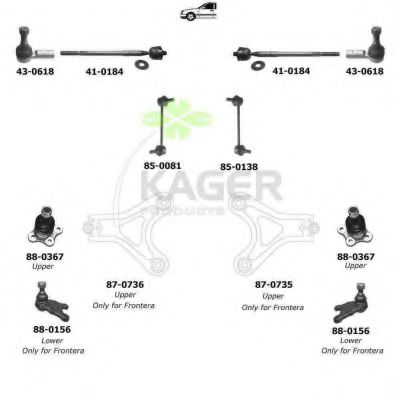 Подвеска колеса KAGER 800626