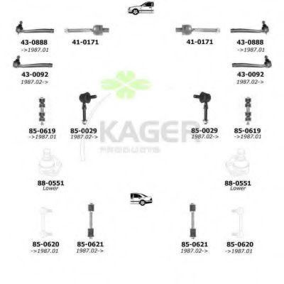 Подвеска колеса KAGER 801058