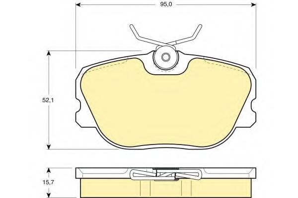 Комплект тормозных колодок, дисковый тормоз GIRLING 6104931