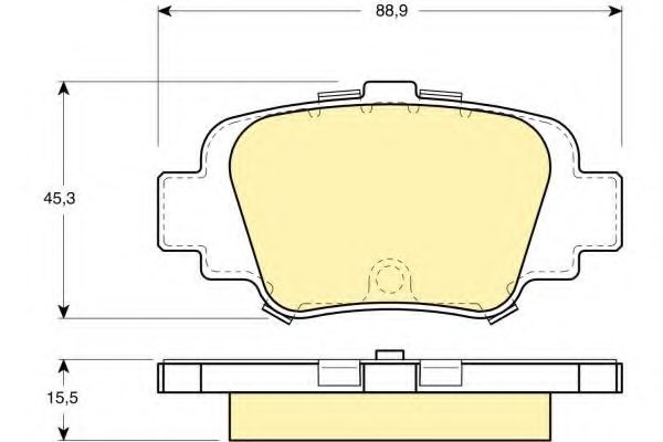 Комплект тормозных колодок, дисковый тормоз GIRLING 6110609