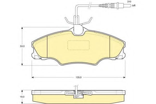 Комплект тормозных колодок, дисковый тормоз GIRLING 6111931