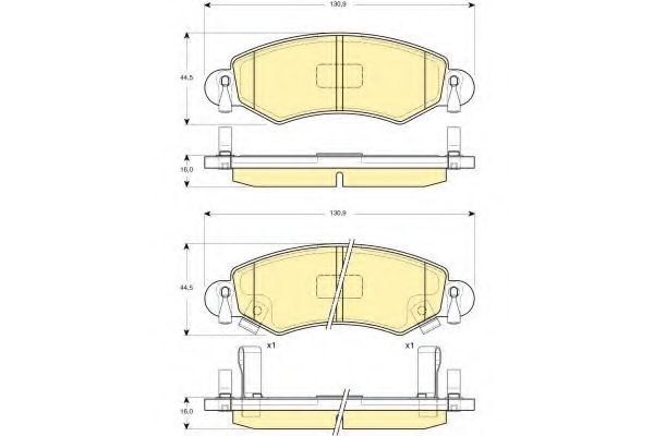 Комплект тормозных колодок, дисковый тормоз GIRLING 6114204