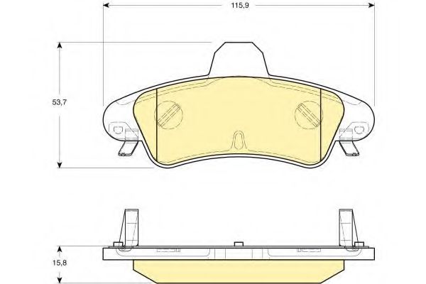 Комплект тормозных колодок, дисковый тормоз GIRLING 6115803