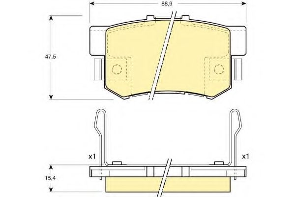 Комплект тормозных колодок, дисковый тормоз GIRLING 6131549