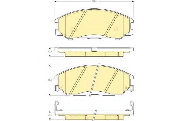 Комплект тормозных колодок, дисковый тормоз GIRLING 6132579